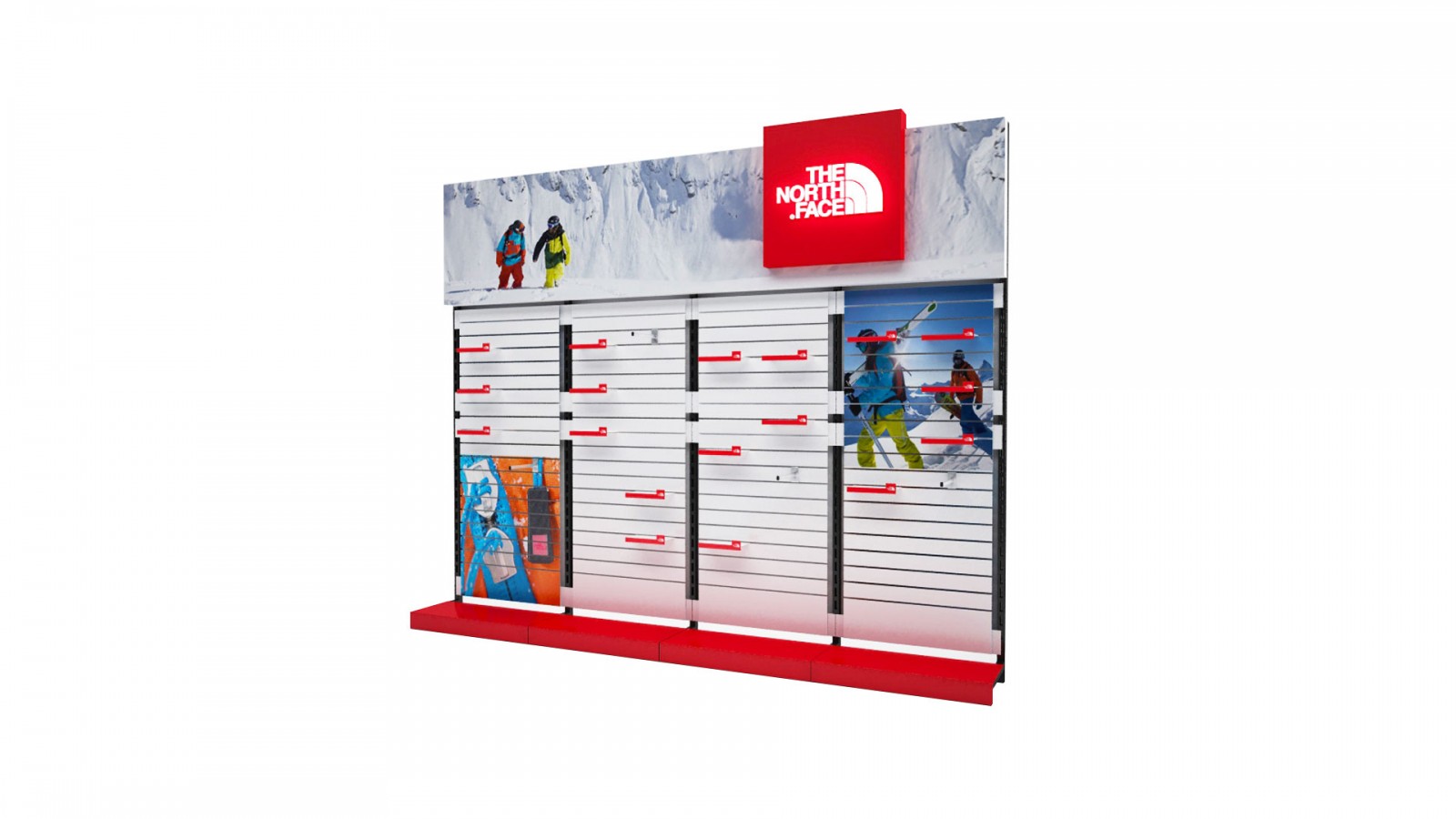 Meble/regały sklepowe metalowe – The North Face